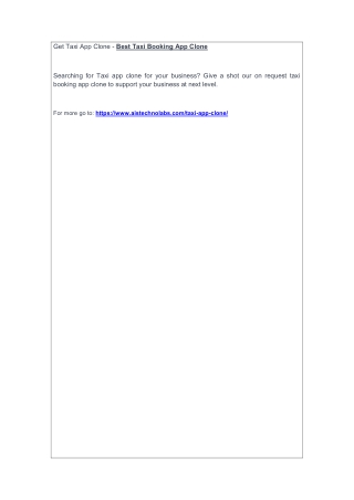 Get Taxi App Clone - Best Taxi Booking App Clone