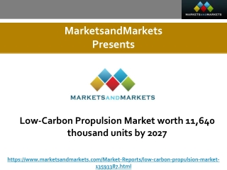 Low-Carbon Propulsion Market worth 11,640 thousand units by 2027