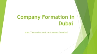 Company Formation in Dubai