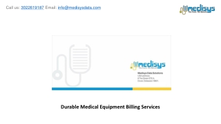 Durable Medical Equipment Billing Services