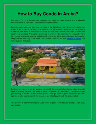 Real Estate Listings in Aruba