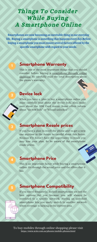 Things To Consider While Buying A Smartphone Online - Infographics
