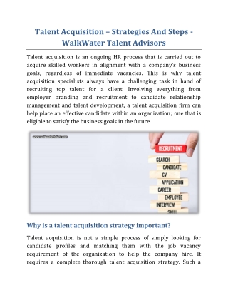 Talent Acquisition _ Strategies And Steps - WalkWater Talent Advisors