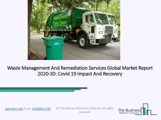 Waste Management And Remediation Services Market Analysis and 2023 Forecast