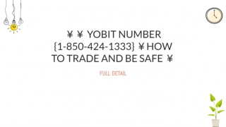 ￥￥ Yobit Number {1-850-424-1333} ￥How to trade and be safe ￥