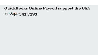 QuickBooks Online Payroll support the USA  1-844-343-7393