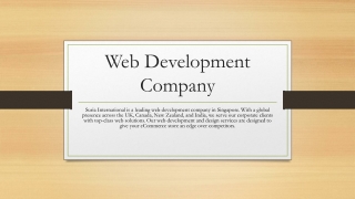 Best Web Development Company in Singapore