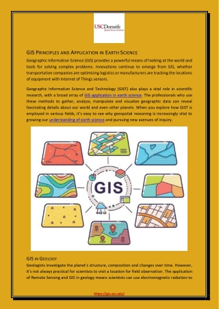 GIS Principles and Application in Earth Science