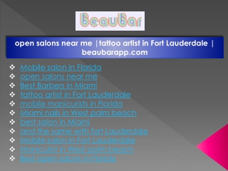 Mobile salon in Fort Lauderdale