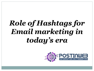 Role of Hashtags for Email marketing in today’s era