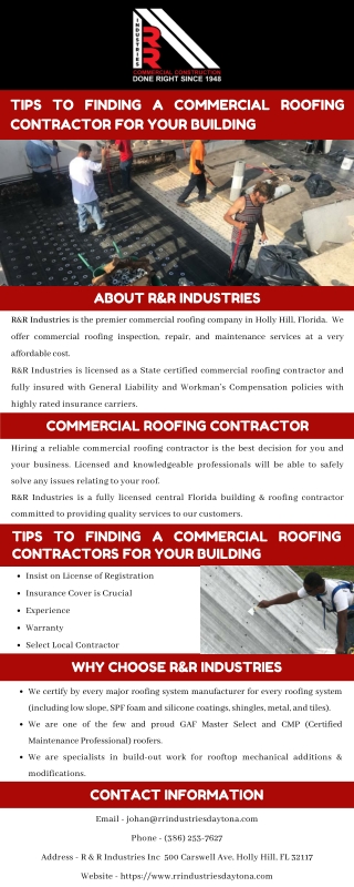 Tips to Finding a Commercial Roofing Contractor for Your Building