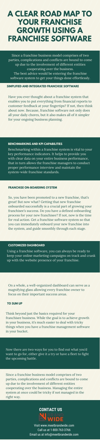 A clear road map to your franchise growth using a franchise software