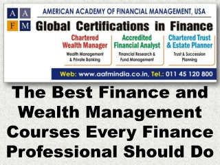 The Best Finance and Wealth Management Courses Every Finance Professional Should Do