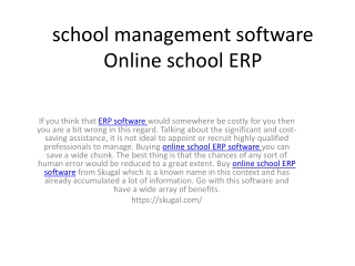 School management software Online school ERP