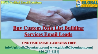 Custom Data List Building Services Email Leads
