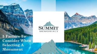 5 Factors To Consider When Selecting A Monument