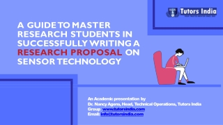 A Guide to Master Research Students in Successfully Writing a Research Proposal- Tutors India