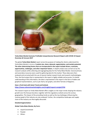 Yerba Mate Market