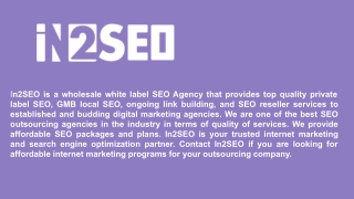 White Label Local SEO - In2SEO