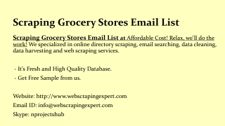 Scraping Grocery Stores Email List