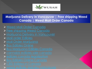 Mail Order Marijuana