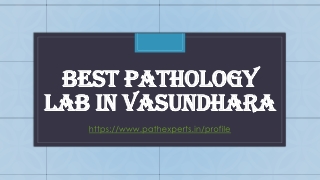 Best pathology lab in vasundhara