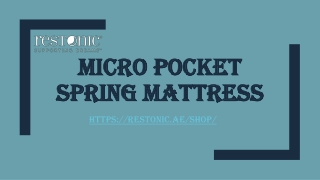 Micro pocket spring mattress