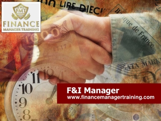 Online Best F&I Manager Course - www.financemanagertraining.com