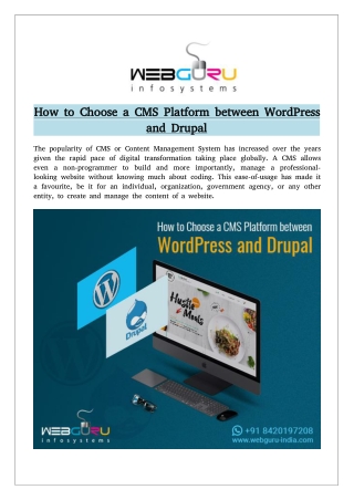 How to Choose a CMS Platform between WordPress and Drupal