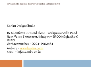 Advertising Agency in Udaipur Kanku Design Studio