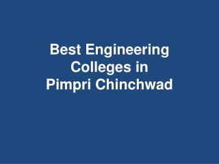 Best Engineering Colleges in Pimpri Chinchwad