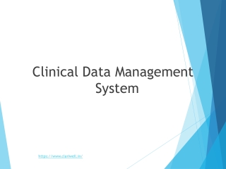 Clinical Data Management System