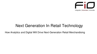 Next Generation In Retail Technology