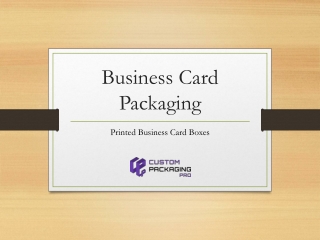 Business Card Packaging Boxes