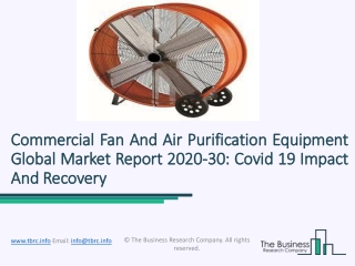 Commercial Fan And Air Purification Equipment Market Future Scope Size and Forecasts To 2023
