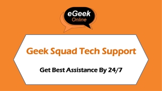 Geek Squad Tech Support - Get The Best Assistance - PDF