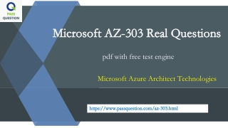 New Azure Architect Exam AZ-303 Questions