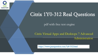 Citrix CCP-V 1Y0-312 Practice Test Questions