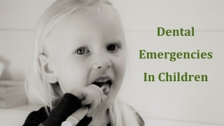 Dental Emergencies In Children