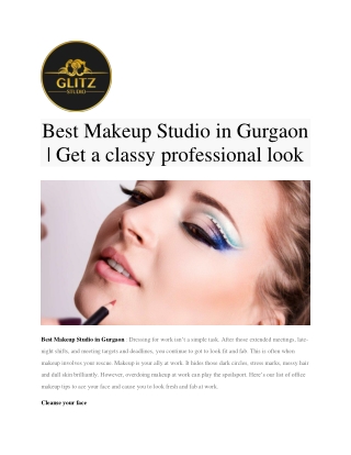 Best Makeup Studio in Gurgaon | Get a classy professional look