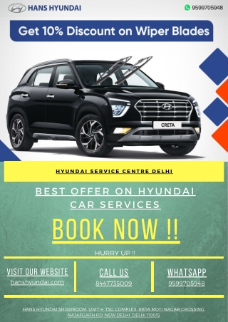 Hyundai Authorised Car Service Centre in Delhi
