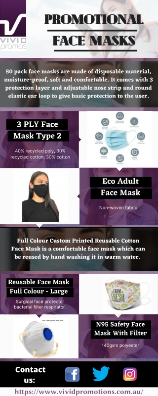 Promotional Face Masks |Vivid Promotions Australia