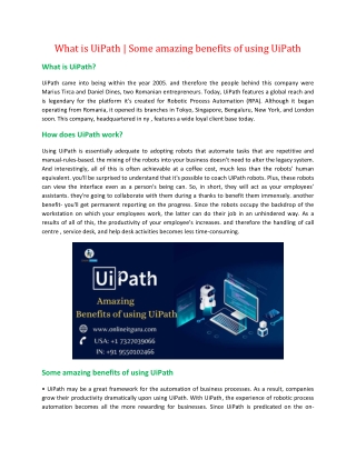 What is UiPath | Some amazing benefits of using UiPath