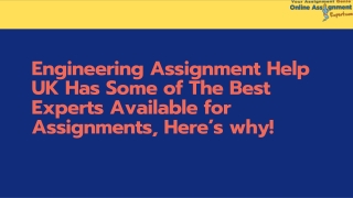 Engineering Assignment Help UK Has Some of The Best Experts Available for Assignments, Here’s why!