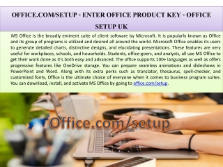 How to install office setup via office.com/setup