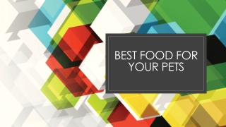 PET FOODS