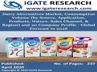 Global Dairy Alternatives Market and Forecast to 2026