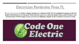 Electrician Pembroke Pines FL