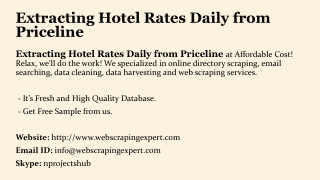 Extracting Hotel Rates Daily from Priceline