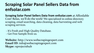Scraping Solar Panel Sellers Data from enfsolar. com